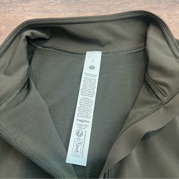 NWT Lululemon Nulux Long Sleeve Tennis Dress Dark Green Size 8 - Picture 6 of 13